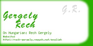 gergely rech business card